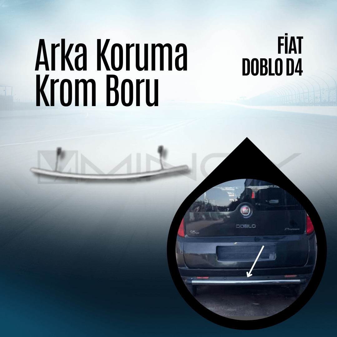 Arkada Koruma Krom Boru Fiat Doblo D4 2014-2022